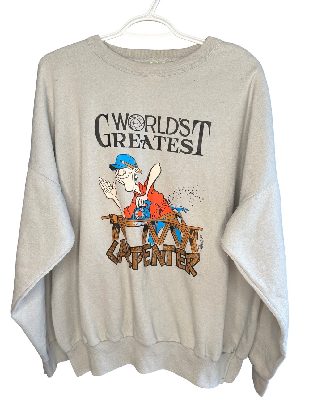 Vintage World's Greatest Carpenter Graphic Sweatshirt